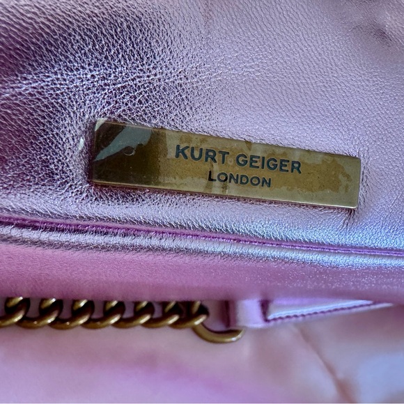 KURT GEIGER LONDON, The Kensington “ NWT Pink Quilted Shoulder Bag - Picture 7 of 17